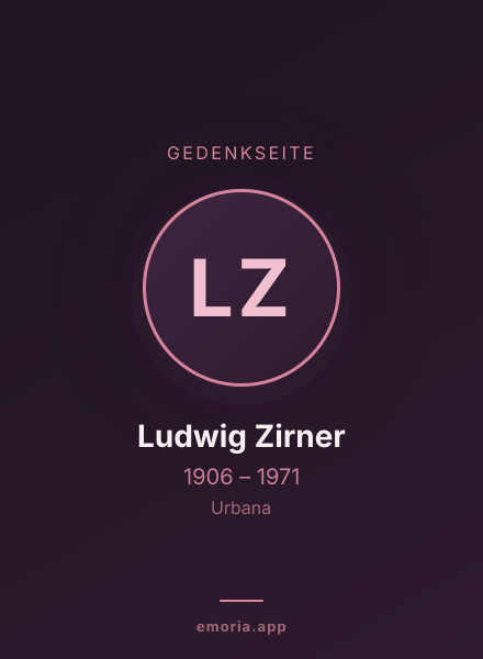 Gedenkportrait von Ludwig Zirner