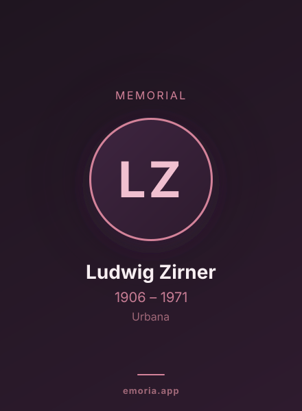 Memorial portrait of Ludwig Zirner