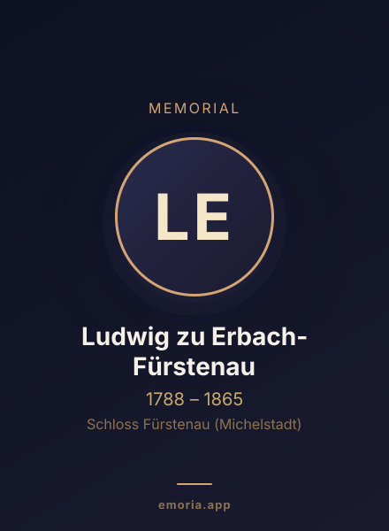 Memorial portrait of Ludwig zu Erbach-Fürstenau