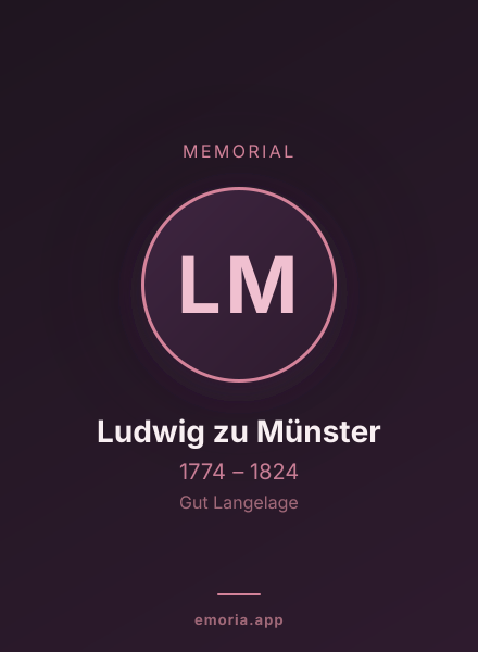 Memorial portrait of Ludwig zu Münster