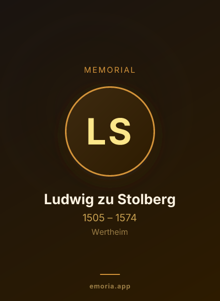 Memorial portrait of Ludwig zu Stolberg