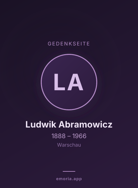 Gedenkportrait von Ludwik Abramowicz