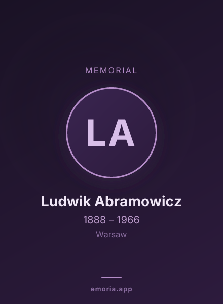 Memorial portrait of Ludwik Abramowicz