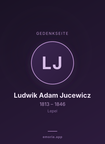 Gedenkportrait von Ludwik Adam Jucewicz