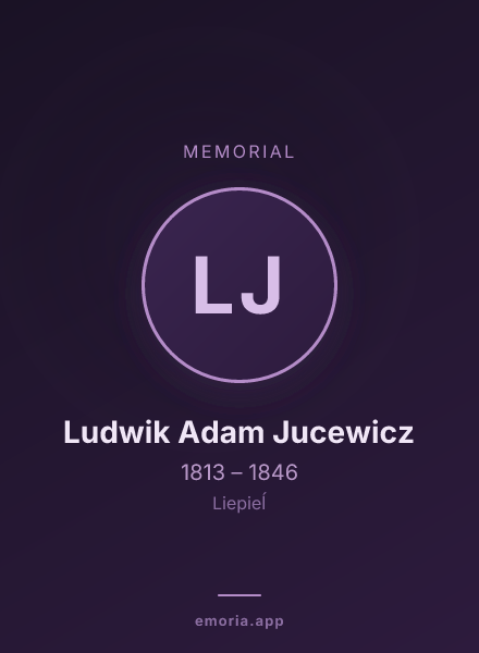 Memorial portrait of Ludwik Adam Jucewicz