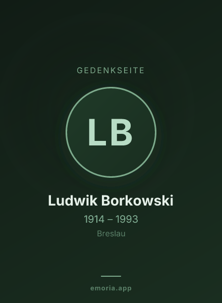 Gedenkportrait von Ludwik Borkowski