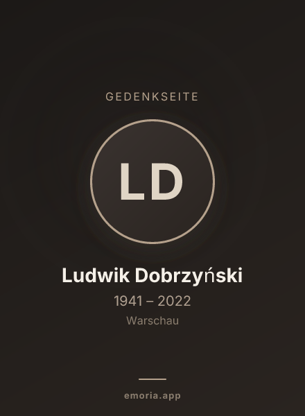 Gedenkportrait von Ludwik Dobrzyński