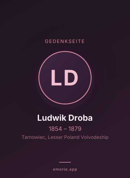Gedenkportrait von Ludwik Droba