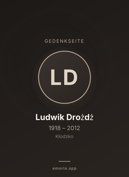 Gedenkportrait von Ludwik Drożdż