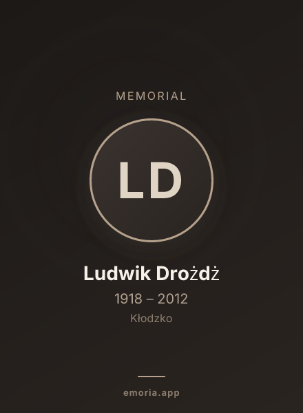 Memorial portrait of Ludwik Drożdż