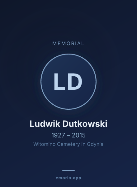 Memorial portrait of Ludwik Dutkowski