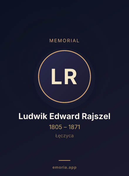 Memorial portrait of Ludwik Edward Rajszel