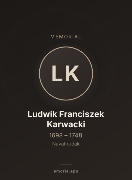 Memorial portrait of Ludwik Franciszek Karwacki