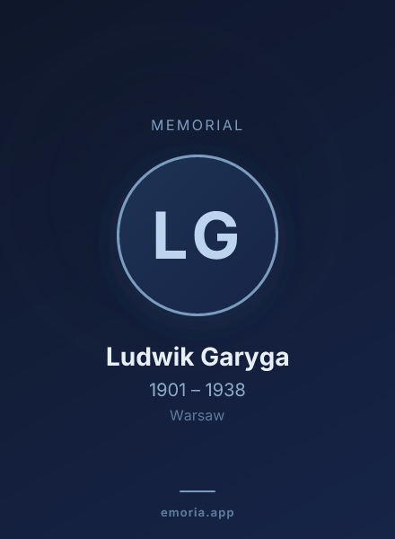 Memorial portrait of Ludwik Garyga