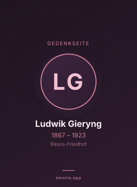 Gedenkportrait von Ludwik Gieryng