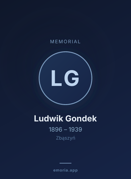 Memorial portrait of Ludwik Gondek