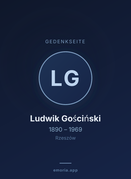 Gedenkportrait von Ludwik Gościński