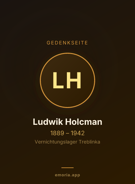 Gedenkportrait von Ludwik Holcman