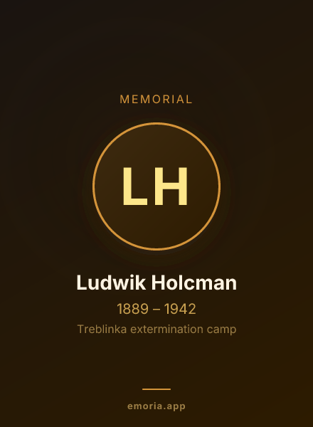 Memorial portrait of Ludwik Holcman