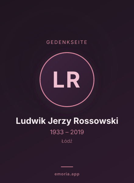 Gedenkportrait von Ludwik Jerzy Rossowski