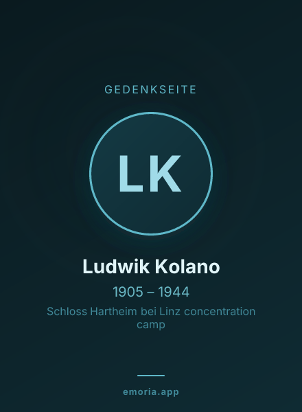 Gedenkportrait von Ludwik Kolano