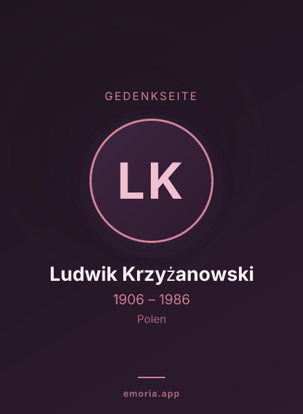 Gedenkportrait von Ludwik Krzyżanowski
