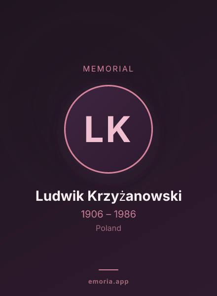 Memorial portrait of Ludwik Krzyżanowski