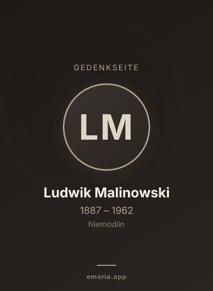 Gedenkportrait von Ludwik Malinowski