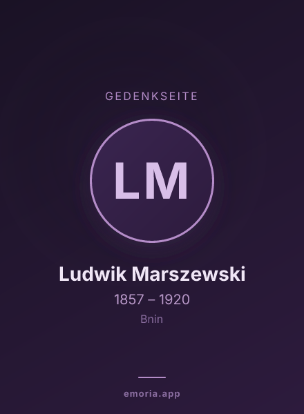 Gedenkportrait von Ludwik Marszewski