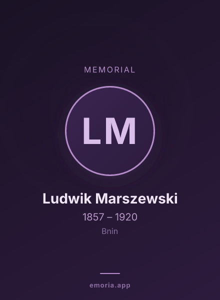 Memorial portrait of Ludwik Marszewski