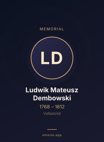 Memorial portrait of Ludwik Mateusz Dembowski