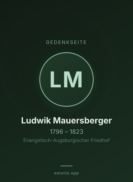Gedenkportrait von Ludwik Mauersberger
