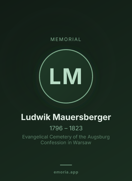 Memorial portrait of Ludwik Mauersberger