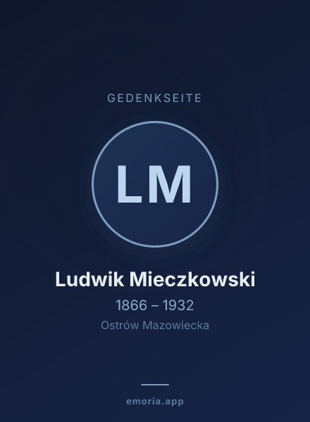 Gedenkportrait von Ludwik Mieczkowski