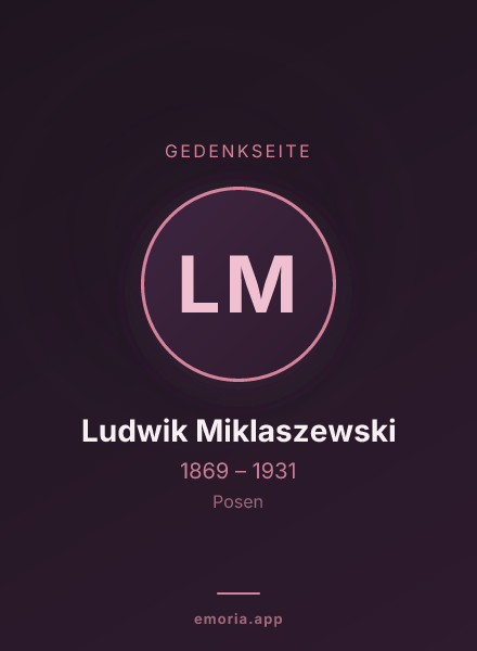 Gedenkportrait von Ludwik Miklaszewski