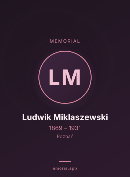 Memorial portrait of Ludwik Miklaszewski