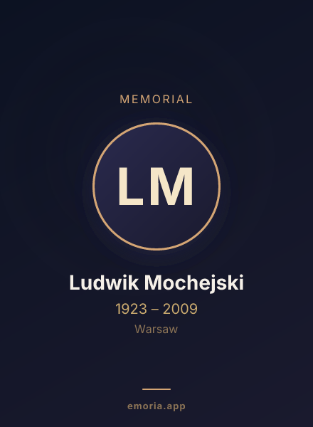 Memorial portrait of Ludwik Mochejski