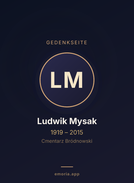 Gedenkportrait von Ludwik Mysak