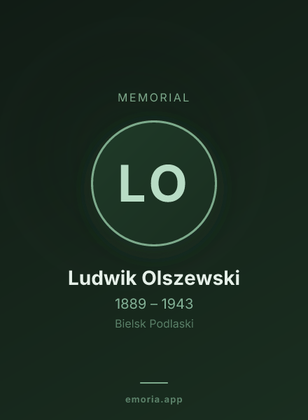 Memorial portrait of Ludwik Olszewski