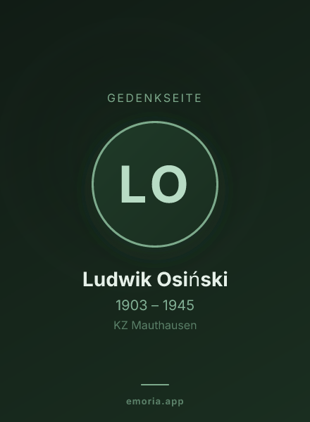 Gedenkportrait von Ludwik Osiński