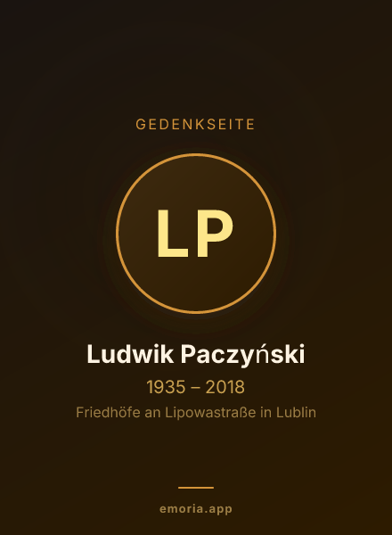 Gedenkportrait von Ludwik Paczyński