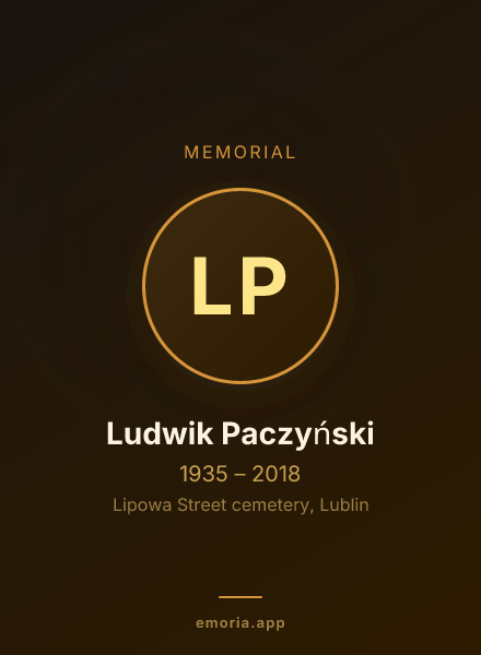 Memorial portrait of Ludwik Paczyński