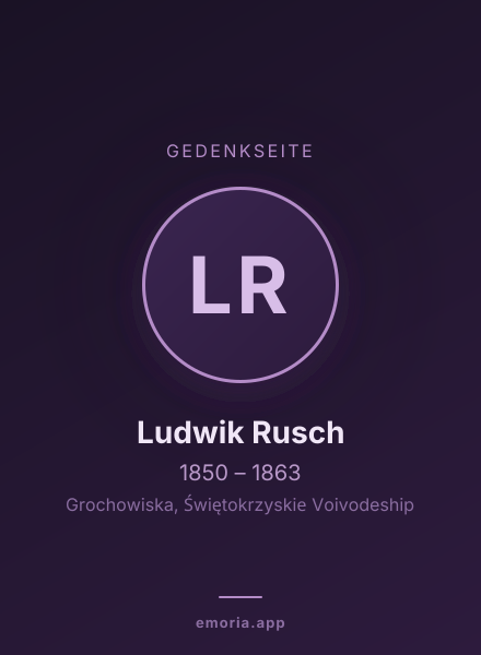 Gedenkportrait von Ludwik Rusch