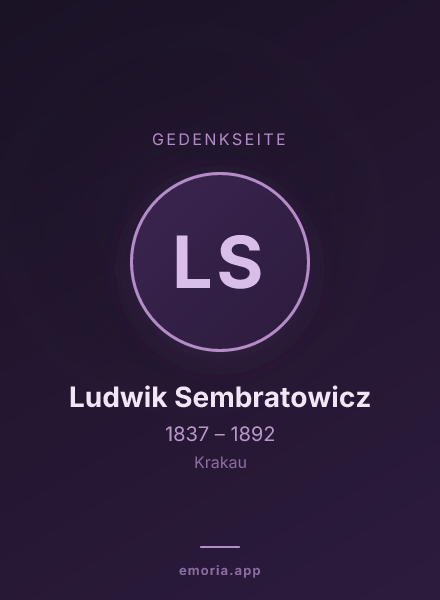 Gedenkportrait von Ludwik Sembratowicz