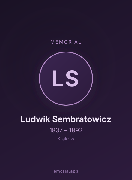 Memorial portrait of Ludwik Sembratowicz