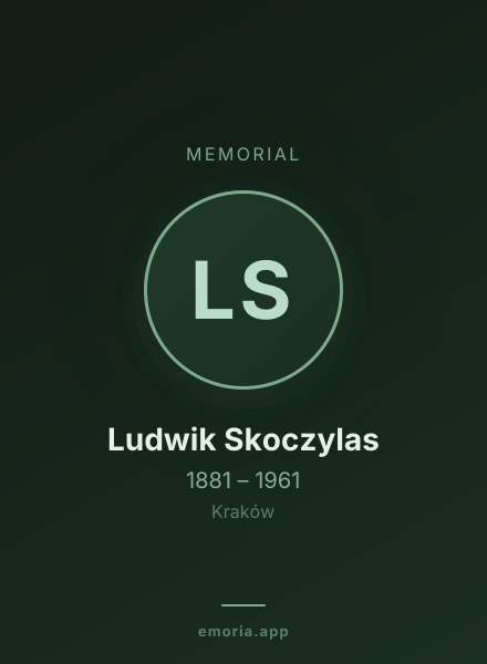 Memorial portrait of Ludwik Skoczylas