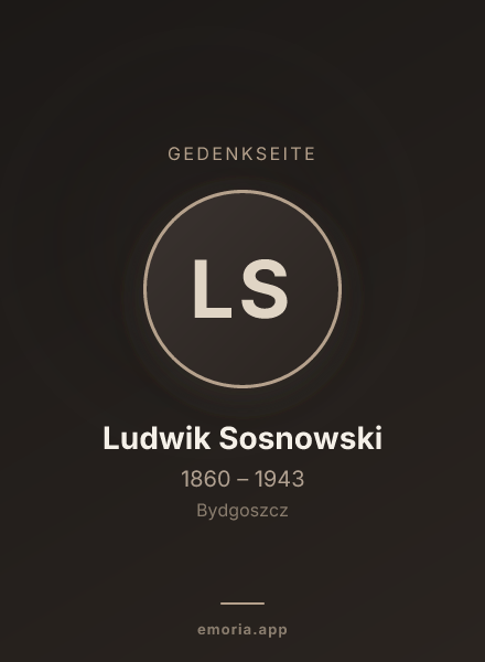Gedenkportrait von Ludwik Sosnowski
