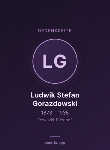 Gedenkportrait von Ludwik Stefan Gorazdowski