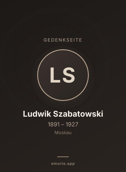Gedenkportrait von Ludwik Szabatowski