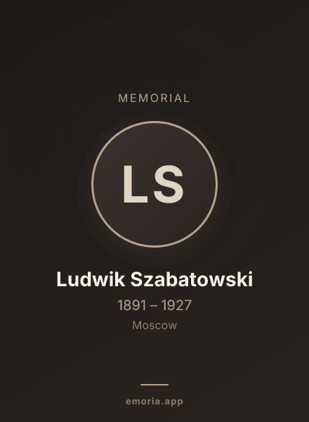 Memorial portrait of Ludwik Szabatowski